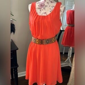 ✨Flirty BCX Orange Sundress Chiffon Sleeveless Bohemian XL
